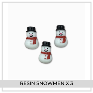 Resin Christmas Snowmen x 3