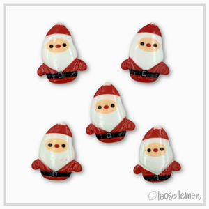 Resin Santas x 5