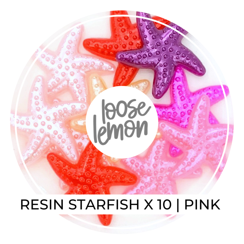 Resin Starfish x 10 (Pink)