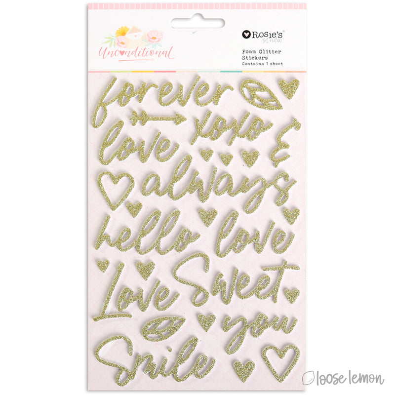 Unconditional | Foam Glitter Stickers