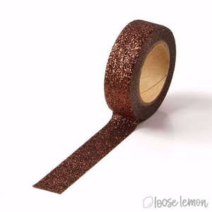 Brown Glitter Washi Tape (5M)