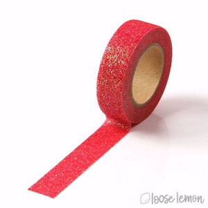 Crimson Glitter Washi Tape (5M)