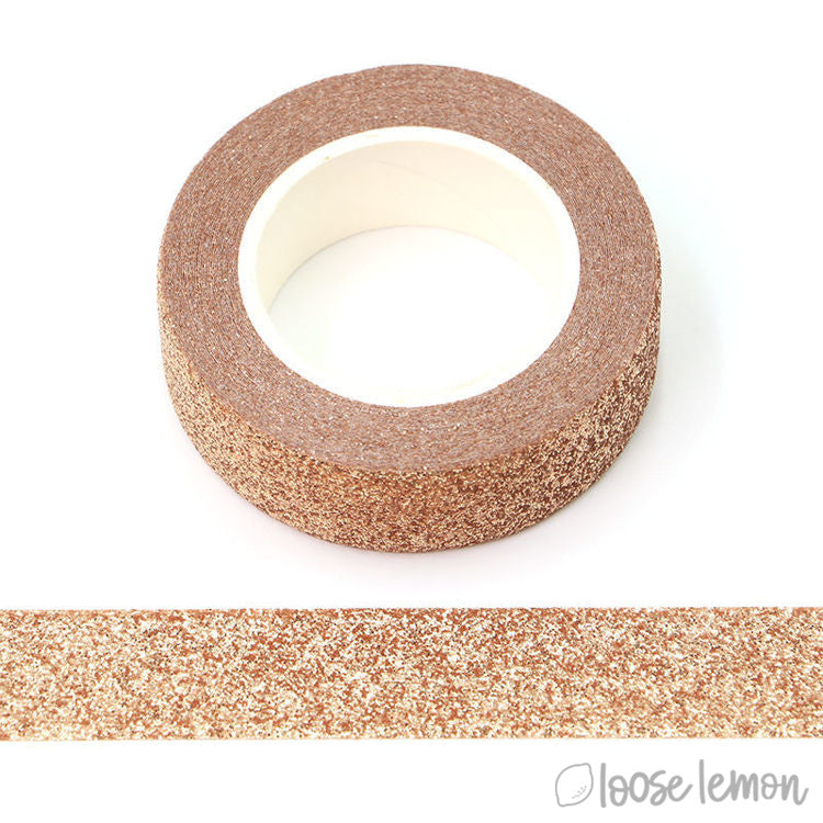Clearance: Rose Gold Large Glitter Washi Tape (5M)