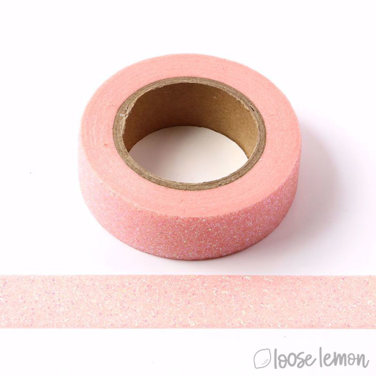 Clearance: Salmon Large Glitter Washi Tape (5M)