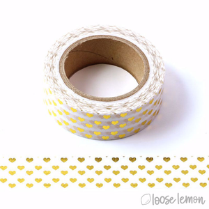 Gold Hearts - Washi Tape (10M)