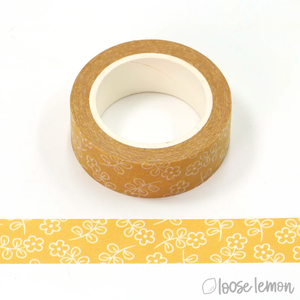 Yellow Flowers - Washi Tape (10M)