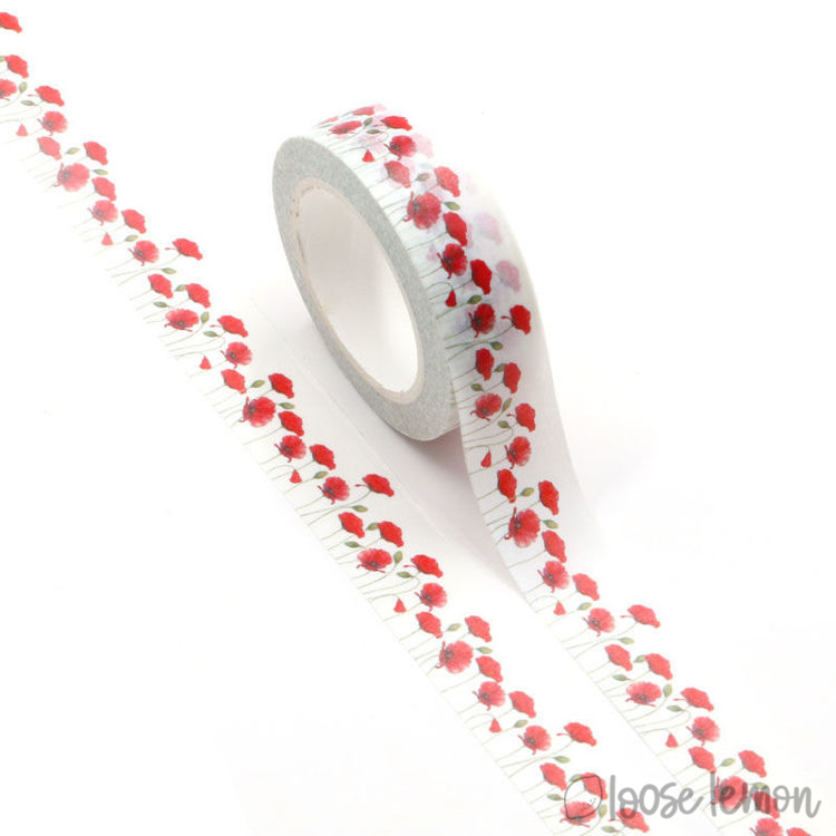 Red Poppies - Washi Tape (10M)