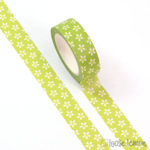 Green Daisies - Washi Tape (10M)