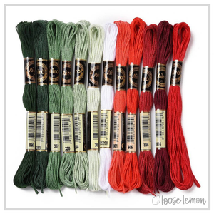 Embroidery Thread Set | 12 Pieces (Christmas)