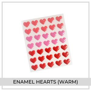 Enamel Hearts (Warm) | 35 Pieces