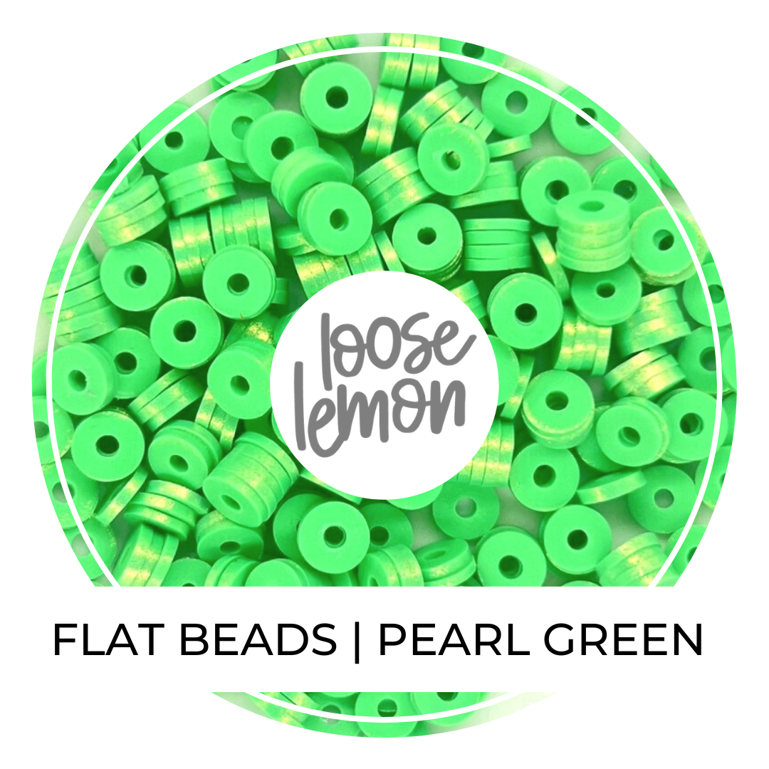 Flat Beads | Pearl Green