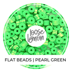 Flat Beads | Pearl Green