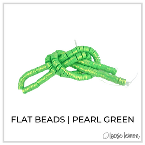 Flat Beads | Pearl Green