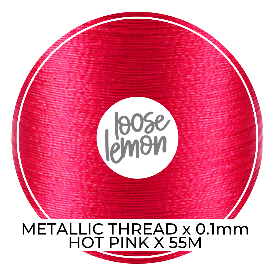 Metallic Thread (Hot Pink)  | 0.1Mm X 55M