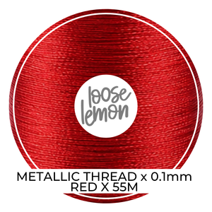 Metallic Thread (Red)  | 0.1Mm X 55M