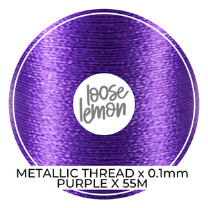 Metallic Thread (Purple)  | 0.1Mm X 55M