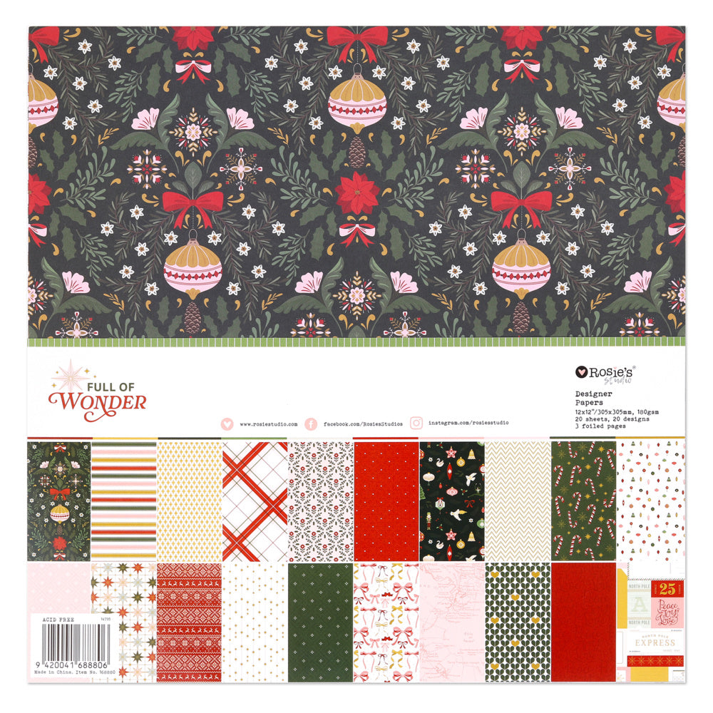 Full of Wonder | 12" X 12" PAPER PACK ( 20 SHEETS)