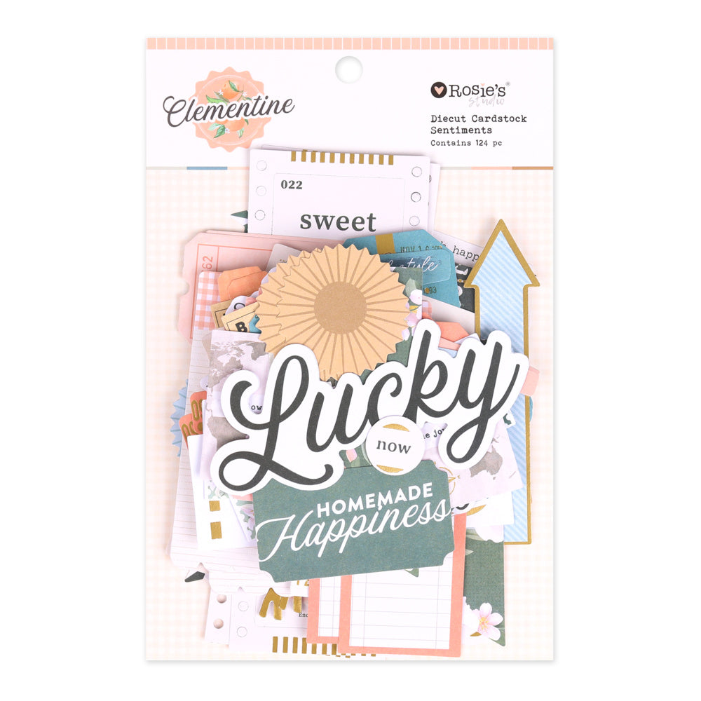Clementine | Cardstock Diecut Ephemera Sentiments (124 pcs)