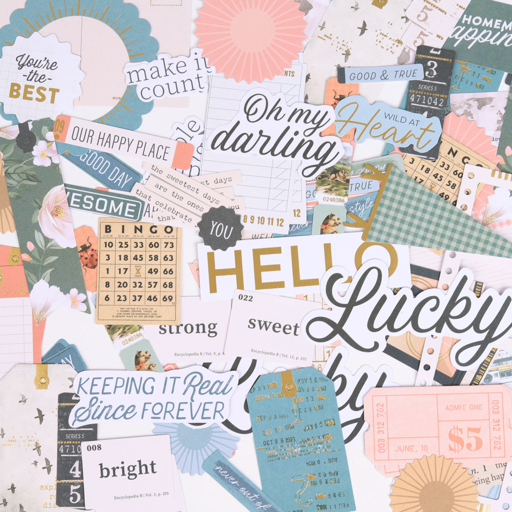 Clementine | Cardstock Diecut Ephemera Sentiments (124 pcs)