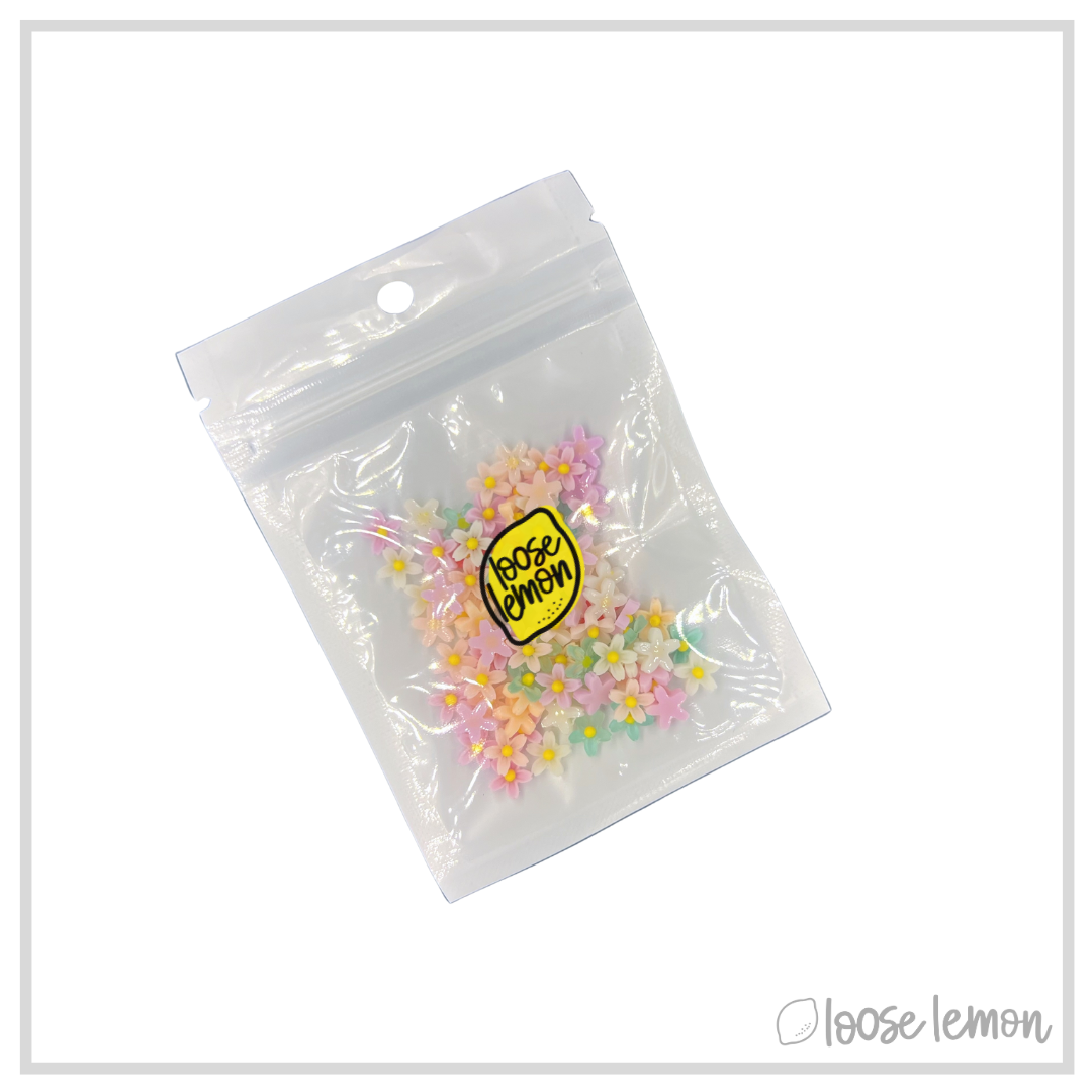 Mini Resin Flowers | Blossom Mix x 65 Pieces