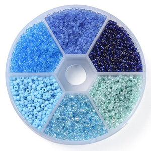 Glass Seed Beads | Blue (60g)