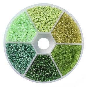 Glass Seed Beads | Green (60g)