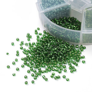 Glass Seed Beads | Green (60g)