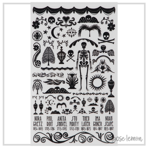 Tim Holtz Idea-Ology Remnant Rubs Rub-Ons | Halloween (TH94268)