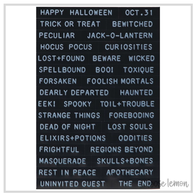 Tim Holtz Idea-Ology Sentiments Label Stickers Halloween (TH94263)