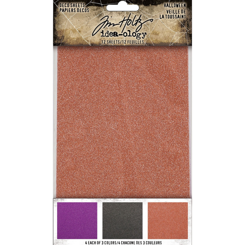 Tim Holtz Idea-Ology Adhesive Deco Sheets (4"X6") 12/Pkg