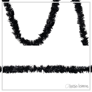 Tim Holtz Idea-Ology Black Tinsel Trimmings 4yd