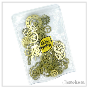 Cog & Gear Charms | Brass