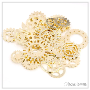 Cog & Gear Charms | Brass