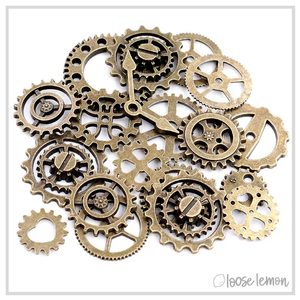 Cog & Gear Charms | Bronze