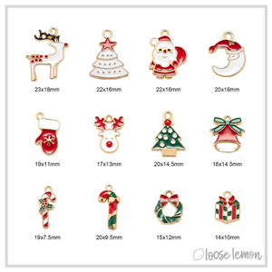 Christmas Enamel Mix x 12