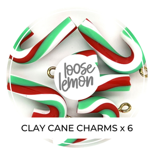 Clay Cane Charms x 5 | Mixed