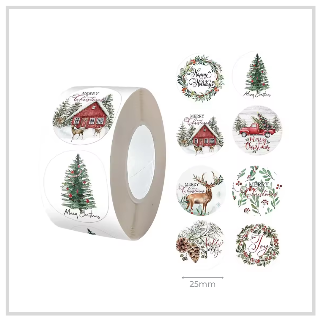 100 Christmas Wonderland Thank-You 1" Stickers/Seals