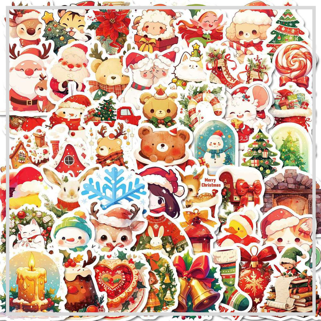 50 Sticker Set | Playful Christmas