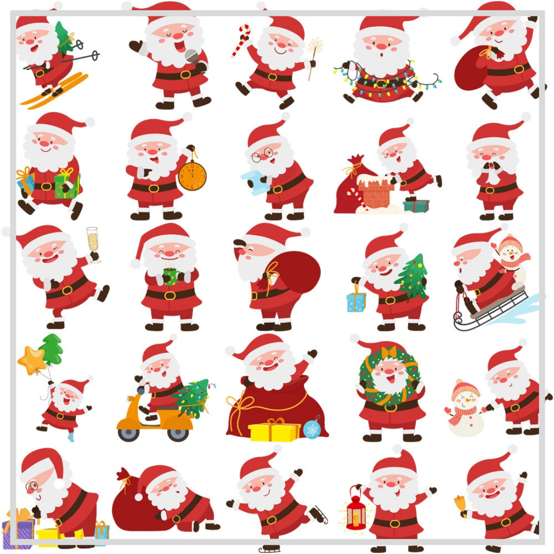 50 Sticker Set | Santa Christmas