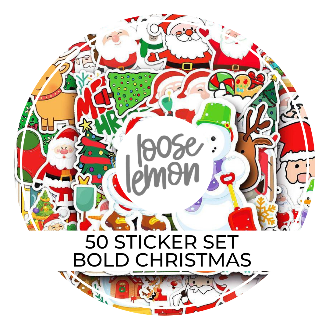 50 Sticker Set | Bold Christmas