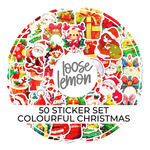 50 Sticker Set | Colourful Christmas