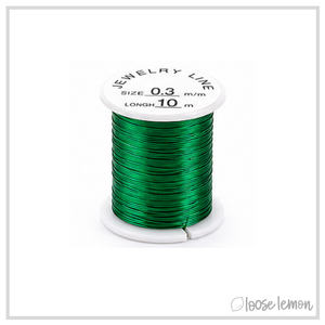 Green Copper Craft Wire (28ga) | 10M