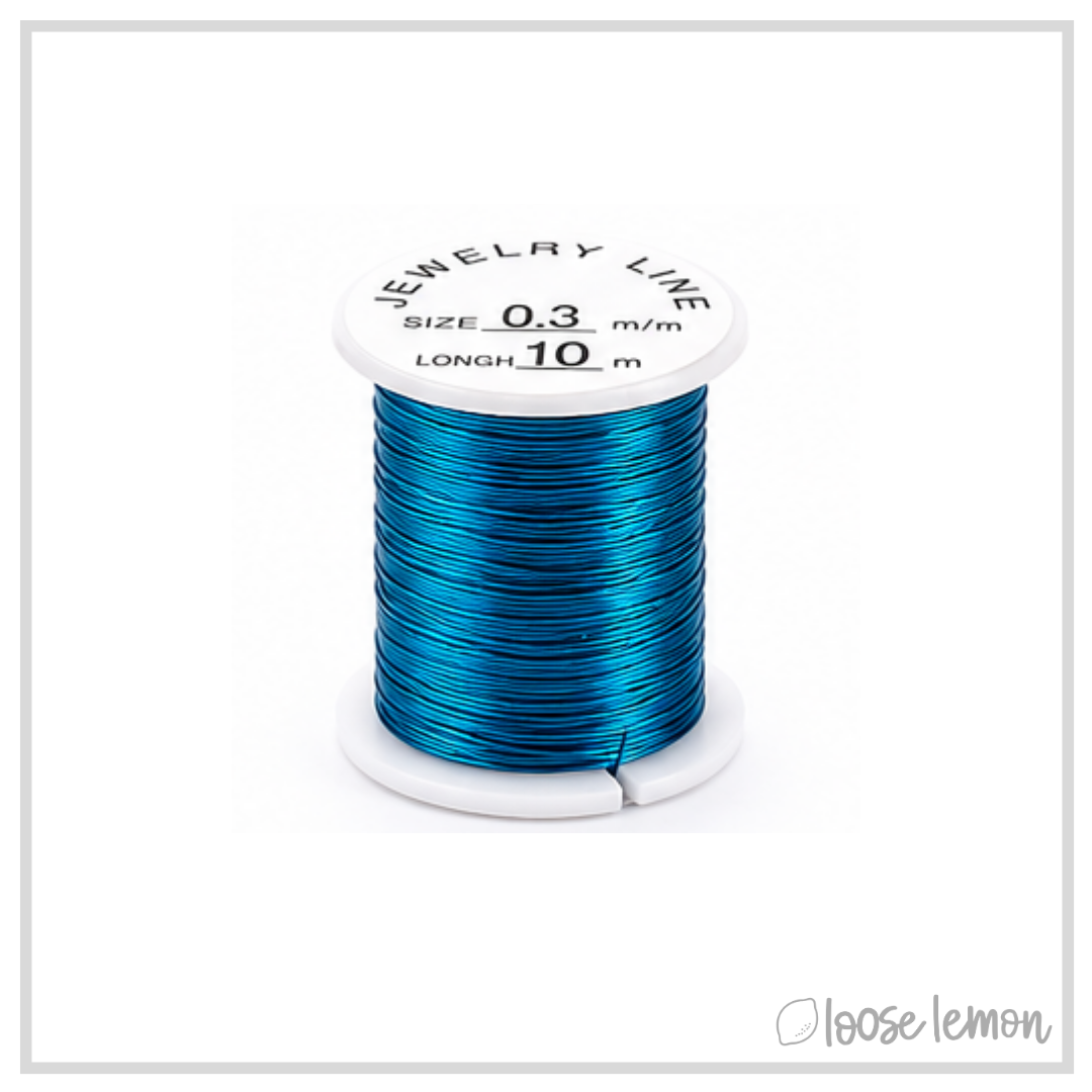Blue Copper Craft Wire (28ga) | 10M