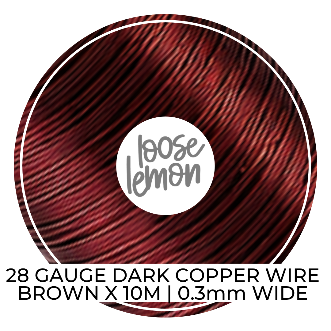 Brown Copper Craft Wire (28ga) | 10M