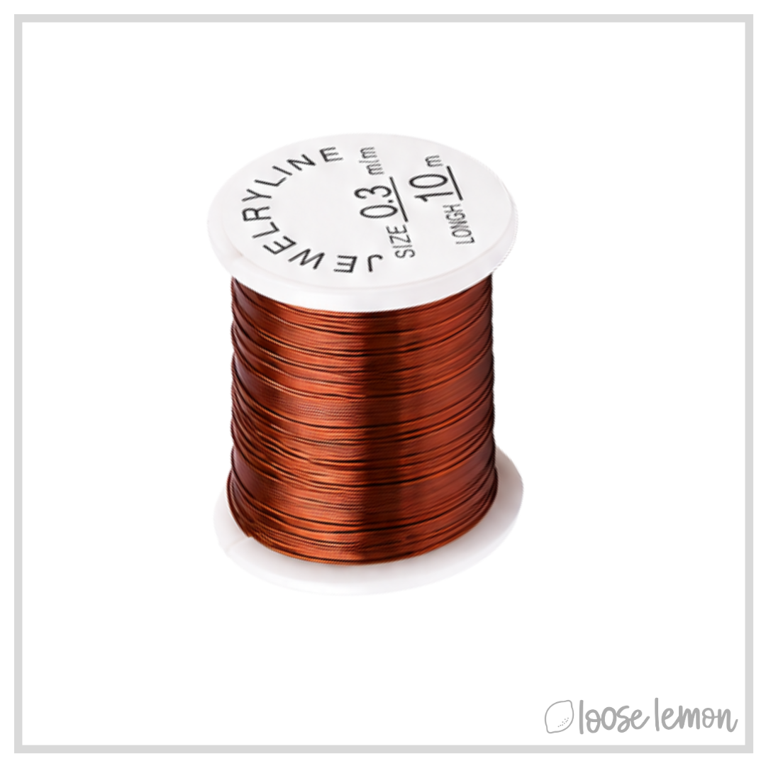Brown Copper Craft Wire (28ga) | 10M