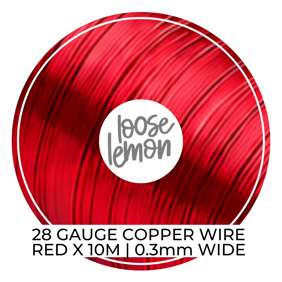Red Copper Craft Wire (28ga) | 10M