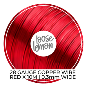 Red Copper Craft Wire (28ga) | 10M