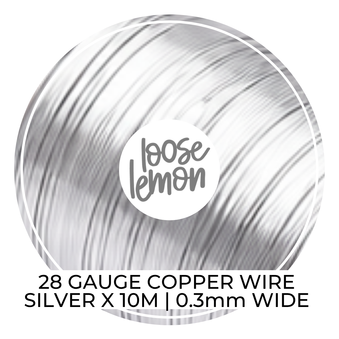 Silver Copper Craft Wire (28ga) | 10M