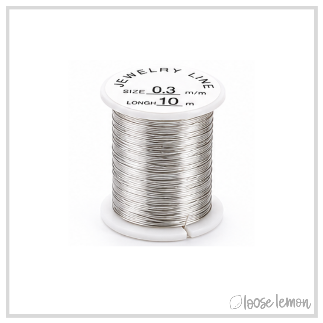 Silver Copper Craft Wire (28ga) | 10M