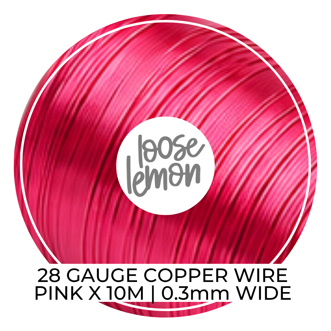 Pink Copper Craft Wire (28ga) | 10M